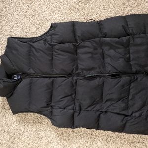 Tall black puffer vest!